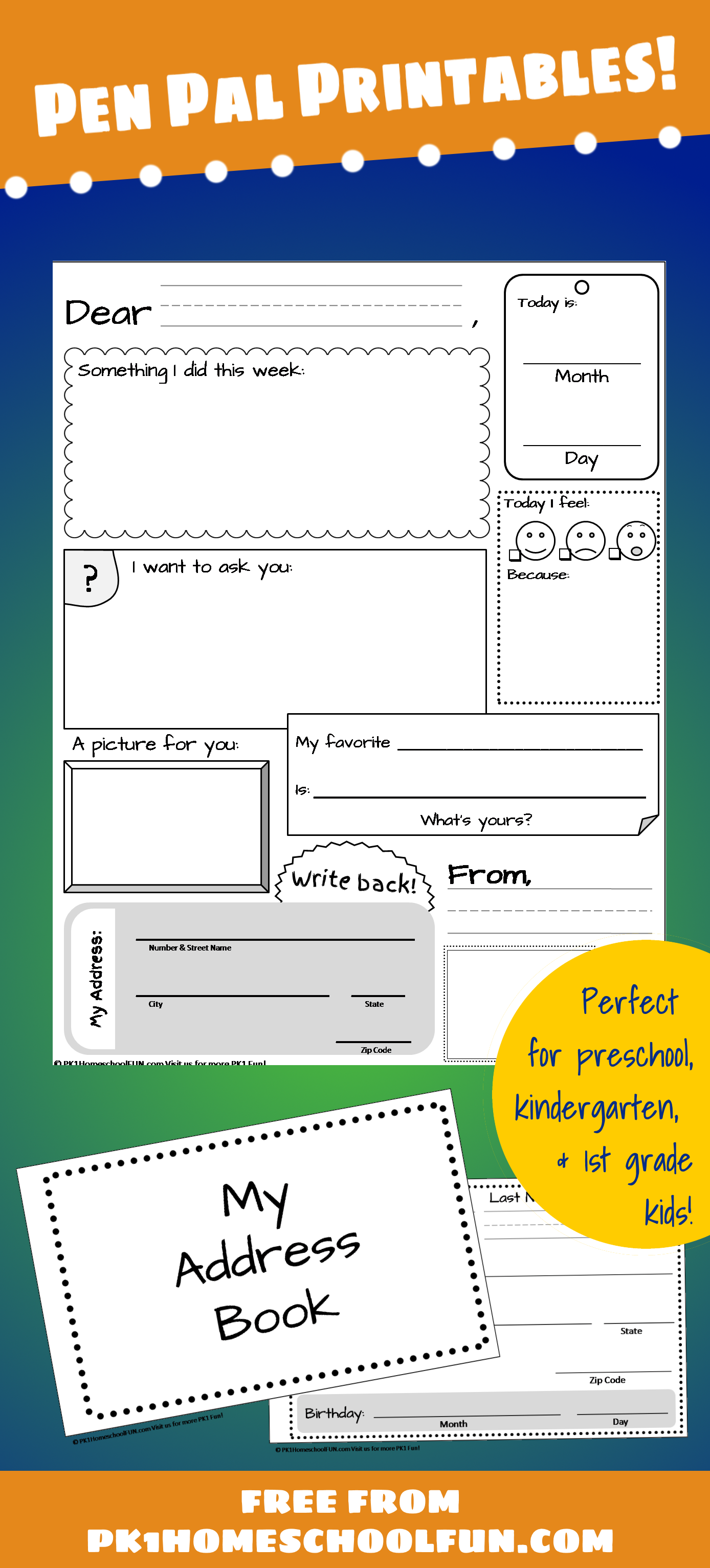 free pen pal printables